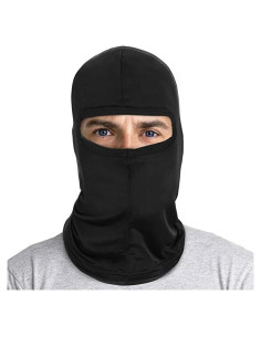 Mascarilla Balaclava de Seda Negra Unisex - Protección UV y Frío