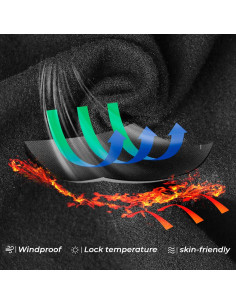 Máscara Balaclava Térmica Voofly para Invierno - Unisex, Negro 2