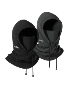 Balaclava OZERO de Forro Polar Térmico para Invierno - 2 Pack Negro y Gris