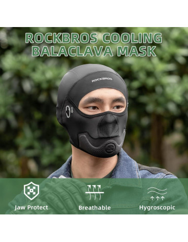 Máscara Balaclava Refrigerante ROCKBROS para Ciclismo - Transpirable y Absorbente de Sudor