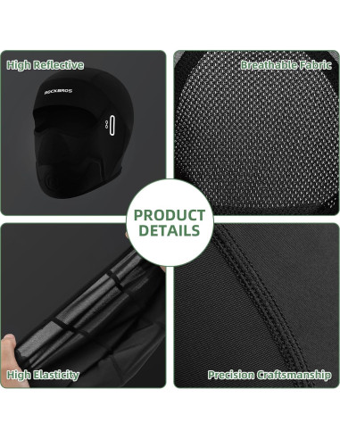 Máscara Balaclava Refrigerante ROCKBROS para Ciclismo - Transpirable y Absorbente de Sudor