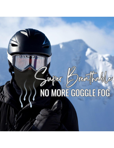 Máscara Balaclava de Invierno Devember - Unisex, Negra