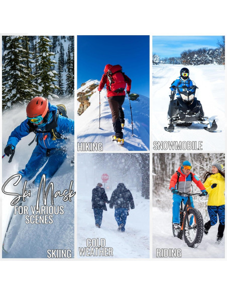 Máscara Balaclava de Invierno Devember - Unisex, Negra