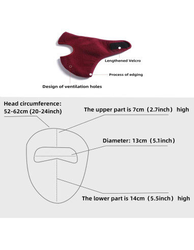Máscara de Forro Polar Unisex para Esquí y Ciclismo - Ajustable