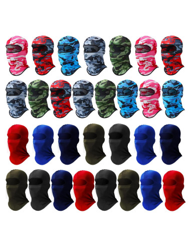 30 Piezas Máscaras Balaclava UV Protección para Hombres y Mujeres