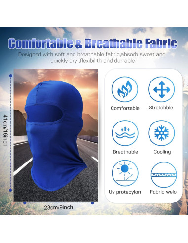 30 Piezas Máscaras Balaclava UV Protección para Hombres y Mujeres