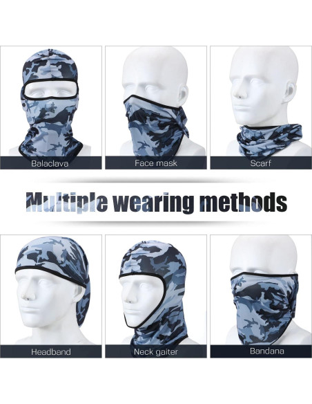 30 Piezas Máscaras Balaclava UV Protección para Hombres y Mujeres