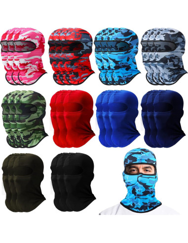 30 Piezas Máscaras Balaclava UV Protección para Hombres y Mujeres