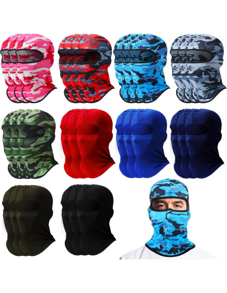 30 Piezas Máscaras Balaclava UV Protección para Hombres y Mujeres