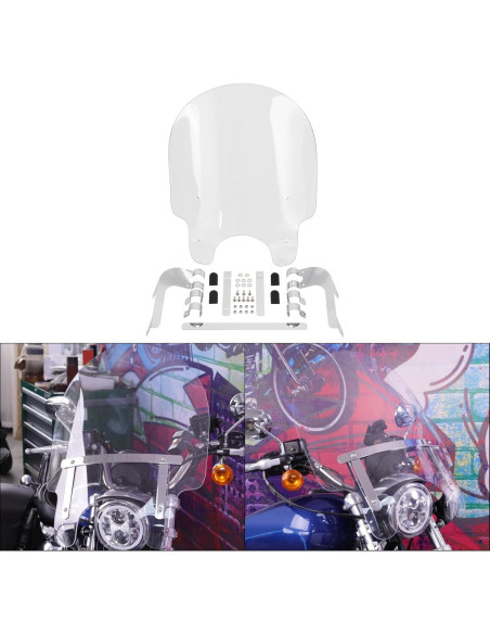 Parabrisas TCT-MOTORPARTS 39mm para Harley Dyna y Sportster