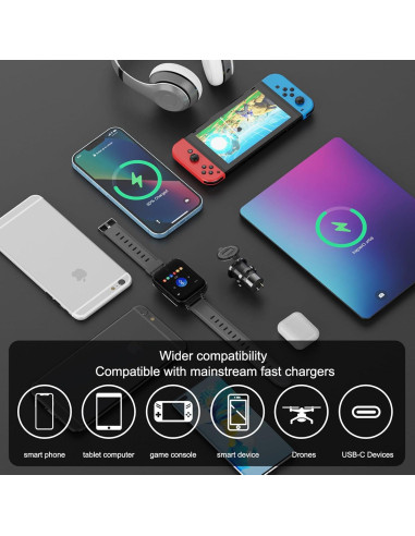 Cargador USB 4 Puertos Hapytrip 12V 78W con Voltímetro LED