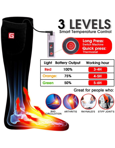 Calcetines Térmicos Eléctricos Autocastle Recargables Unisex