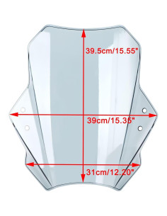 Parabrisas Universal Ajustable Areyourshop para Motocicleta 22-28MM 2