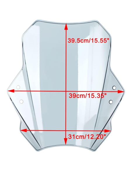 Parabrisas Universal Ajustable Areyourshop para Motocicleta 22-28MM