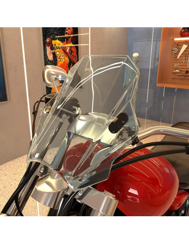 Parabrisas Universal Ajustable Areyourshop para Motocicleta 22-28MM