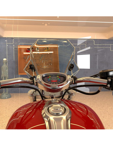 Parabrisas Universal Ajustable Areyourshop para Motocicleta 22-28MM