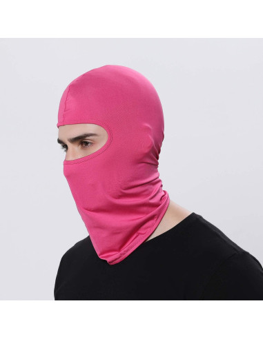 Balaclava Esquí Protección UV Rojo Rosa Unisex 20.1x15cm