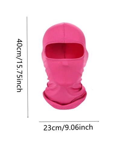 Balaclava Esquí Protección UV Rojo Rosa Unisex 20.1x15cm