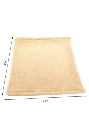 Calentador de Cuello Forro Polar UUYYEO Negro 30x28 cm