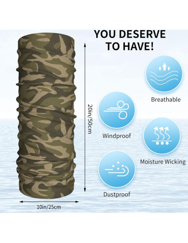 Cubre Cuello Camo Valvphora - Máscara Facial UV para Caza