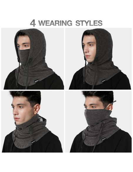Mascarilla Balaclava 4-en-1 EXski Gris Jaspeado Invierno