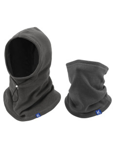 Máscara Balaclava de Forro Polar Desmontable Unisex - Gris Oscuro