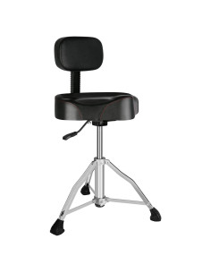 Trono de Batería EASTROCK con Respaldo Ajustable Negro