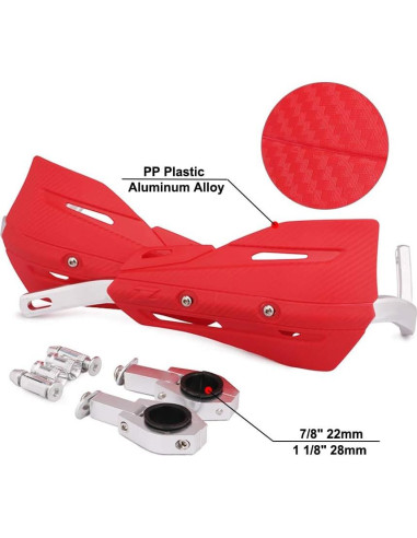 Protectores de Manos JFG RACING Universales Aluminio Rojo