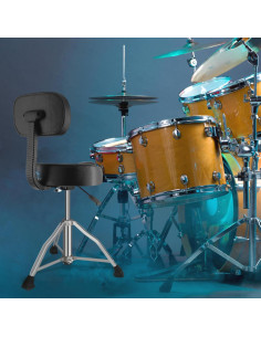 Trono de Batería EASTROCK con Respaldo Ajustable Negro 2