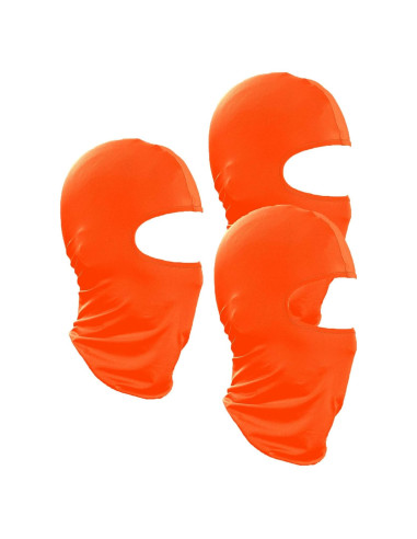 3 Balaclavas Naranjas Unisex para Ciclismo y Motocicleta