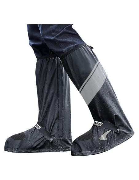 Cubiertas de Zapatos Impermeables CMILAI Unisex PVC Negro