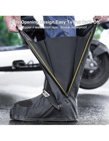 Cubiertas de Zapatos Impermeables CMILAI Unisex PVC Negro