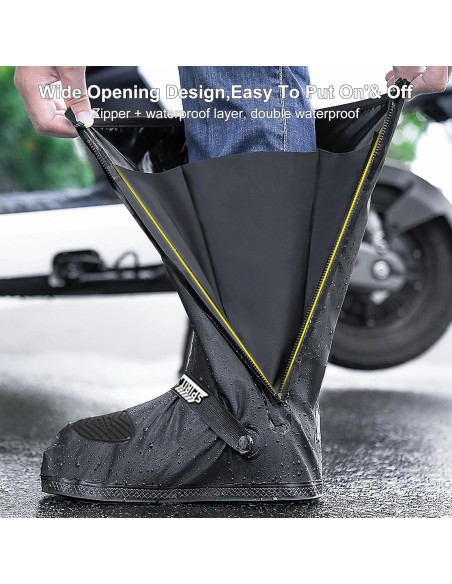 Cubiertas de Zapatos Impermeables CMILAI Unisex PVC Negro