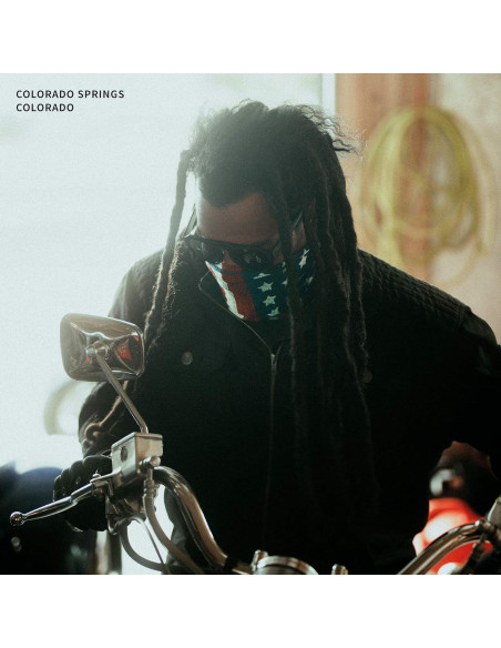 Máscara de Motocicleta Indie Ridge Old Glory - Microfibra UV Máscara de Motocicleta Indie Ridge Old Glory - Microfibra UV