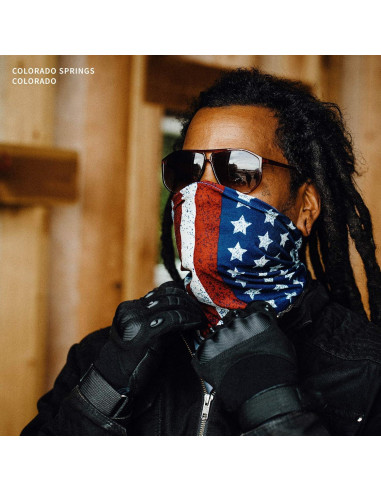 Máscara de Motocicleta Indie Ridge Old Glory - Microfibra UV