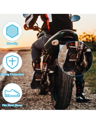 Tallew 2 Piezas Protector de Zapatos de Motocicleta Unisex