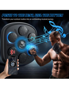Máquina de Boxeo Musical ITEFDTUTNE con Guantes y Bluetooth 2