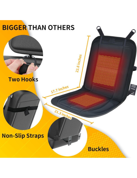 Funda de Asiento Calentada CARSHION 54x45 cm con Control de Calor