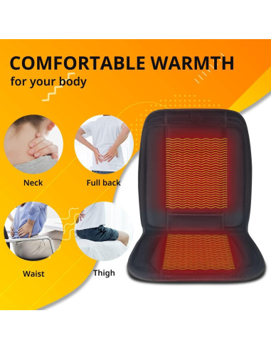 Funda de Asiento Calentada CARSHION 54x45 cm con Control de Calor