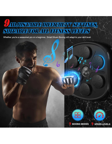 Máquina de Boxeo Musical ITEFDTUTNE con Guantes y Bluetooth