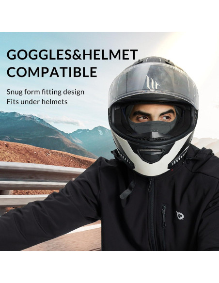 Baleaf Balaclava Máscara Facial Unisex Gris para Esquí y Motocicleta
