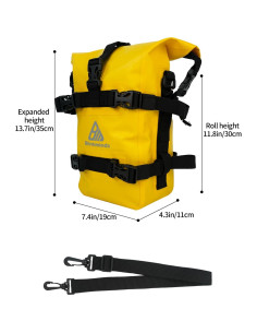 Bolsa Seco MOSYQI 8L Impermeable para Motocicleta Naranja 2