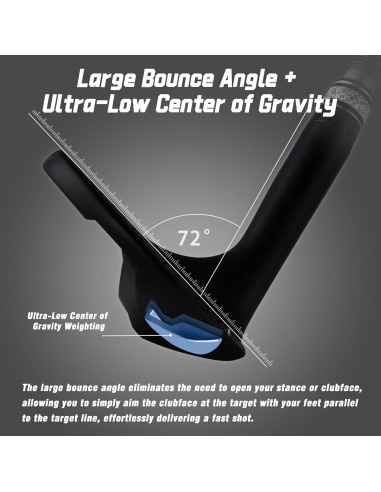 Wedge de Golf PGM 72 Acero Inoxidable Antideslizante