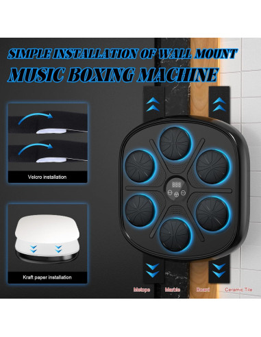 Máquina de Boxeo Musical ITEFDTUTNE con Guantes y Bluetooth