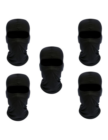 Conjunto de 5 máscaras térmicas Cxysunfg para adultos - Negro