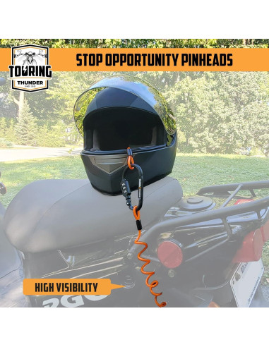 Candado para Casco Touring Thunder con Cable de 1.83m Antirrobo