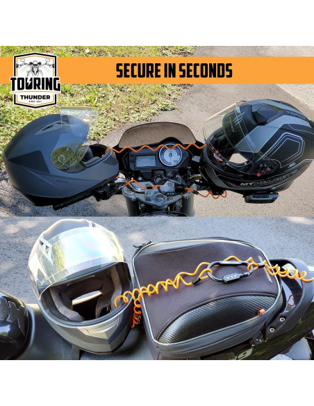 Candado para Casco Touring Thunder con Cable de 1.83m Antirrobo
