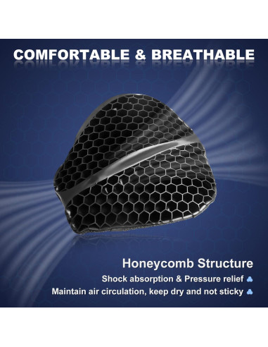 Cojín de Gel Plegable para Asiento de Motocicleta SKYJDM Grande