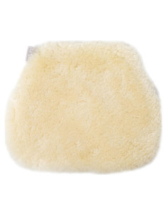 Cojín de Asiento de Motocicleta 100% Piel de Oveja Beige 33x28cm