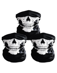 3 Máscaras Balaclava Calavera Transpirables XZSXSL para Motocicleta